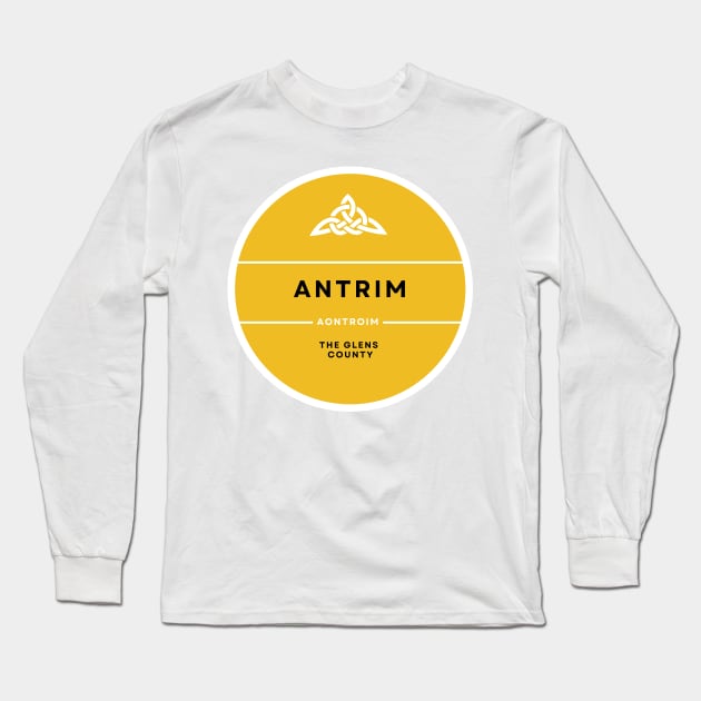 Antrim, County and GAA Colours Long Sleeve T-Shirt by TrueCelt